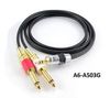 3ft 3.5mm Stereo Male to Dual 1/4" Mono Male Plug Cable