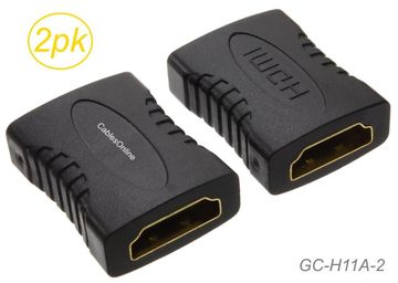 2-Pack HDMI Female to HDMI Female Coupler, Gender Changer
