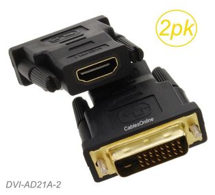 2-Pack HDMI Female to DVI-D Dual-Link Male Display Video Adapter