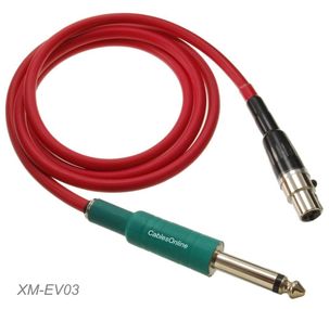 3ft Mini XLR 4-Pin TA4F Female to 1/4" TS/M Cable for Electo-Voice Systems
