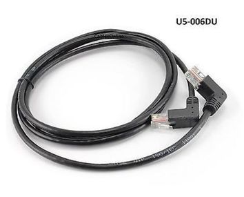 6ft CAT5e RJ45 90 Degree Up to 90 Degree Down UTP Ethernet LAN Cable