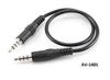 1ft 3.5mm (1/8") Stereo 4-Pole TRRS Male to Male Cable