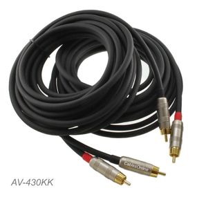 30ft Kirlin 2RCA Male to Male Sliver Plug DJ/Mixer/Stereo Noise-Free Audio Cable