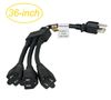 36in 3-Outlet 14AWG Power Cord Splitter (1) NEMA 5-15P to (3) NEMA 5-15R Extension