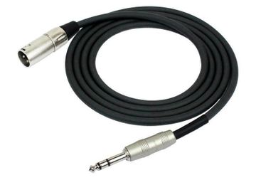 3ft. Kirlin XLR 3-Pin Male to 1/4" TRS Male Patch Cable, OFC Conductors
