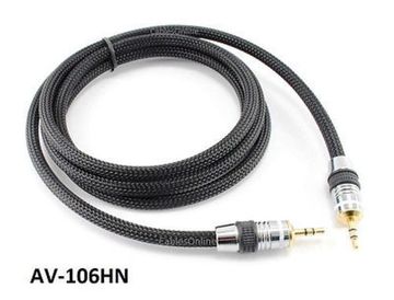 6ft Premium Pro 3.5mm (1/8") Stereo Audio Male/Male Net Sleeve Cable