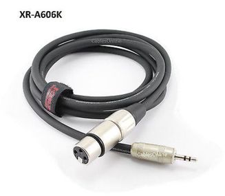 6ft Kirlin 3.5mm TRS Plug to XLR Female OFC Noise-Free Audio Mixer Cable