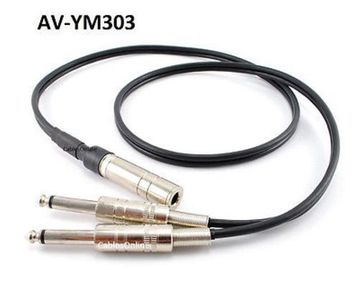 3ft 1/4" Mono Female to Dual 1/4" Mono Male Guitar Cable Splitter