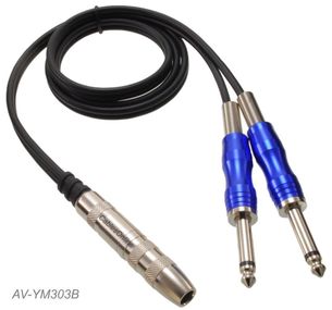 3ft 1/4" Mono Female to Dual 1/4" Mono Male Guitar Cable Splitter