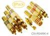 8-Pack RCA Solder Type Gold Plated Connector w/Spring Strain Relief