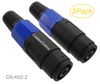 2-Pack 4-Pole Speaker Female Extension Cable Connector