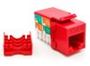 CAT6 RJ45 110-Type Keystone Jack, Red