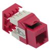 CAT6 RJ45 110-Type 180 Termination Keystone Jack, Red