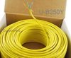 250ft Cat5e 350MHz UTP 24AWG solid pure copper, Riser Rated CMR Cable, Yellow 250ft Cat5e 350MHz UTP 24AWG solid pure copper, Riser Rated CMR Cable, Yellow