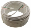 4-Conductor 22-AWG Solid Copper Security Alarm CMR FT4 Bulk Wire, White