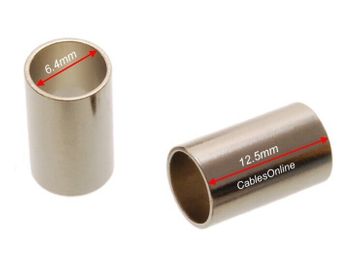 Crimp Sleeve Ferrule Tubes for RG59 Coax Cable, 6.4mm