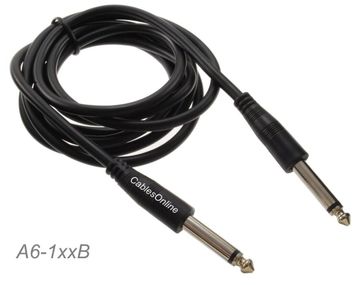 25ft 1/4" Mono TS Male to 1/4" Mono TS Male Shielded Instrument Pro Audio Cable