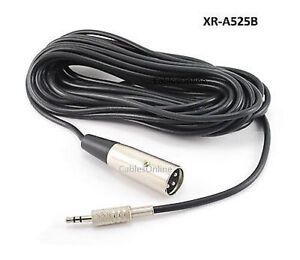 25ft 3.5mm TRS Balanced Plug to 3-Pin XLR Male Balanced Plug Audio Cable