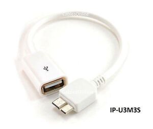 8" USB 3.0 A Female to Micro-B Male OTG for Samsung Note 3 Adapter Host Cable