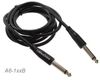 25ft 1/4" Mono TS Male to 1/4" Mono TS Male Shielded Instrument Pro Audio Cable