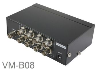 8 Port BNC Video Splitter, Security Camera Monitor Image Multiplier Box