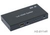 HDMI 4-Way Video Splitter 3D, 4Kx2K, 1 Image to 4 Monitors/TV's w/ IR Extension