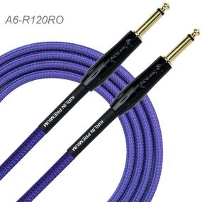 20ft 1/4" TS M/M Premium Plus Instrument Cable, Royal Blue Tweed Woven Jacket