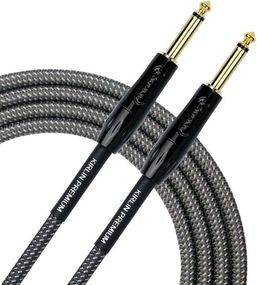 20ft 1/4" TS M/M Premium Plus Instrument Cable, Various colors of Woven Jacket