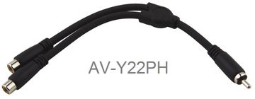 6-inch RCA Male to Dual RCA Female PigHog Y-Splitter Cable
