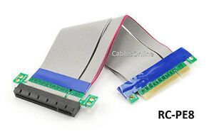 7" PCI-Express 8x Riser Card Motherboard Extender Flexible Ribbon Cable