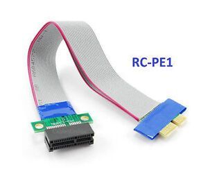 7" PCI-Express 1X Riser Card Motherboard Extender Extension Ribbon Cable