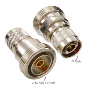 7/16 DIN Female to N-Type Male RF Adapter