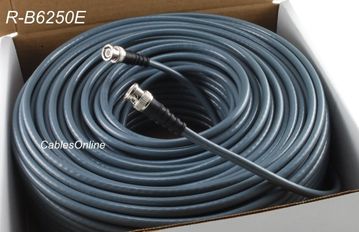 250ft RG6 BNC Male to Male 75&#937; HD-SDI Video Cable, Gray