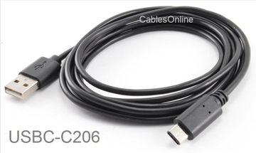 6ft USB-3.1 Type-C Male to USB-2.0 Type-A Male Cable