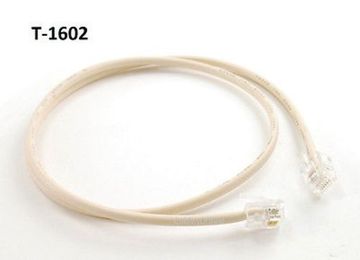 2ft 6C Round RJ11/RJ12 Telephone Wire Cable / Cord