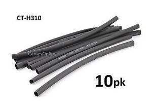 10-PACK of 6inch long 3/16" Heat Shrink Cable Tube/Tubing