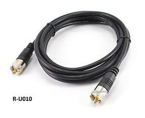 10ft RG8x Coax UHF (PL259) Male to Male 50 ohm Antenna Cable