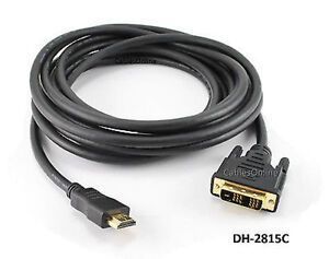 15ft DVI-D Male to HDMI Male Single Link Monitor Cable