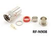N-Type Plug RG8A 213/214 Clamp On Connector for Coax Cable N-Type Plug RG8A 213/214 Clamp On Connector for Coax Cable