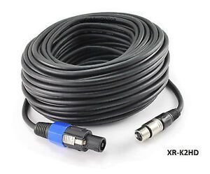 100ft SpeakOn Type Plug to XLR Female Extension Cable,
