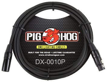Pig-Hog XLR 3-Pin M/F DMX Shielded Stage Lighting Data Cable