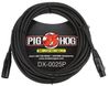 25ft Pig-Hog XLR 3-Pin M/F DMX Shielded Stage Lighting Data Cable