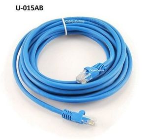 15ft Molded Cat5e 350MHz Ethernet Blue RJ45 Network Cable