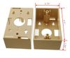 Single Gang Surface Mount Junction Box for Face Plate, 1.89" Deep, Ivory