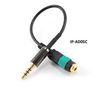 6" Cross Pin 3.5mm Stereo TRRS 4-Conductor M to F iPhone Headset Cable Adapter 6" Cross Pin 3.5mm Stereo TRRS 4-Conductor M to F iPhone Headset Cable Adapter
