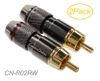2-Pack RCA Solder Type Gold Plated Metal 6mm/OD Connectors 2-Pack RCA Solder Type Gold Plated Metal 6mm/OD Connectors