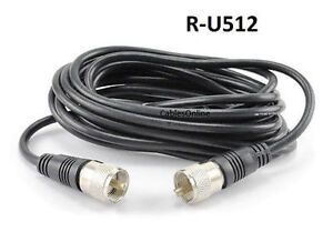 12ft RG58 Coax UHF (PL259) Male/Male 50 ohm Antenna Cable
