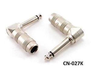 Kirlin 1/4" Mono TS Right Angle Instrument Audio Cable Male Connector
