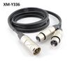 6ft Kirlin Pro XLR (3-Pin) Male Plug to 2-XLR Female Jacks Y-Splitter OFC Cable