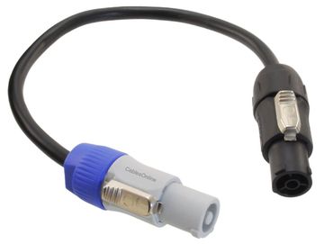 15ft 16AWG Lighting Fixture True1 Female to Gray Powercon-Compatible Power Cable